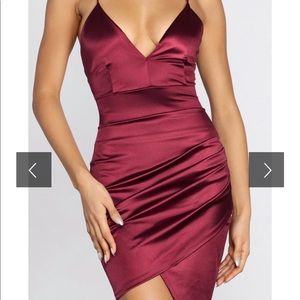 Wine colored mini dress